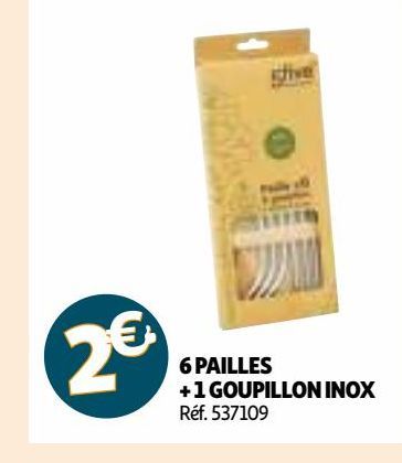 6 PAILLES + 1 GOUPILLON INOX