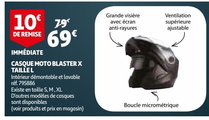 CASQUE MOTO BLASTER X TAILLE L