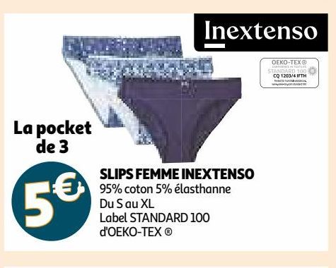 SLIPS FEMME INEXTENSO