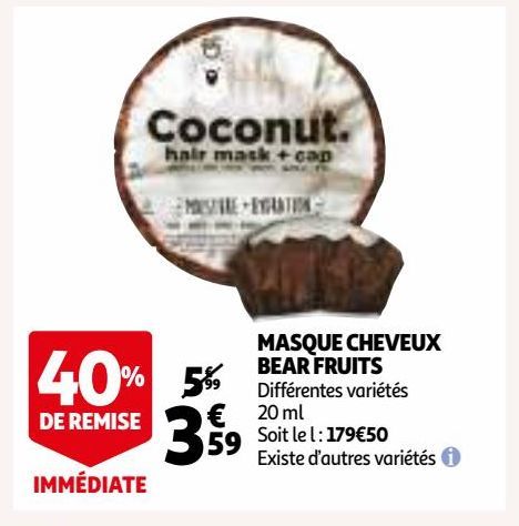 MASQUE CHEVEUX BEAR FRUITS