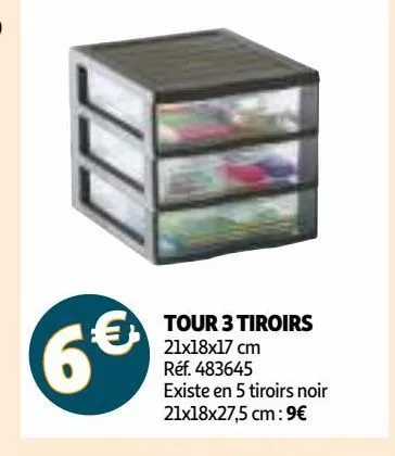 tour 3 tiroirs