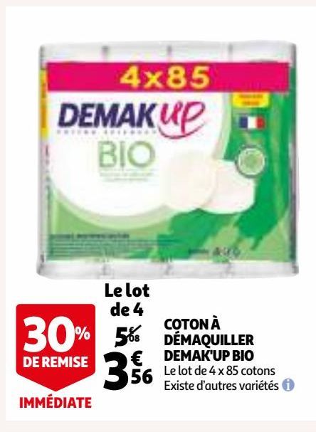 COTON À DÉMAQUILLER DEMAK'UP BIO