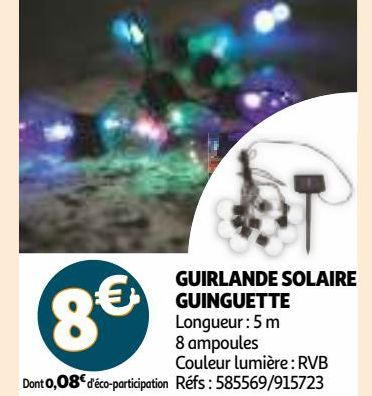 GUIRLANDE SOLAIRE GUINGUETTE