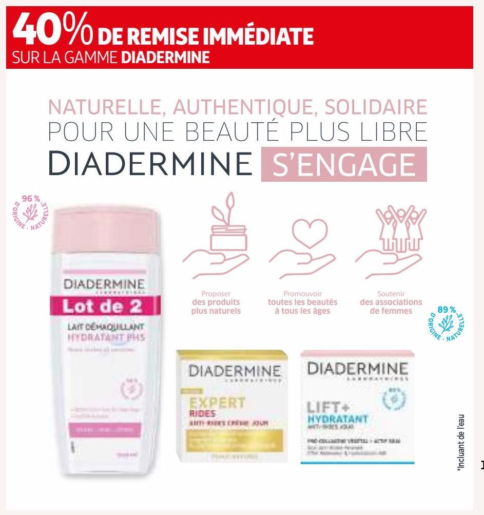 40% DE REMISE IMMÉDIATE SUR LA GAMME DIADERMINE