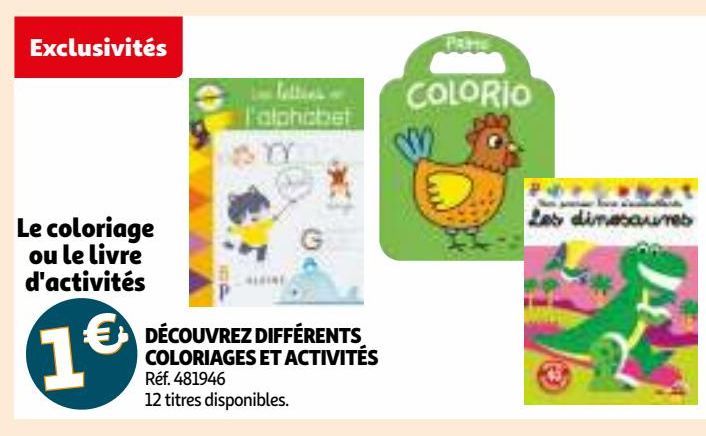 DÉCOUVREZ DIFFÉRENTS COLORIAGES ET ACTIVITÉS 