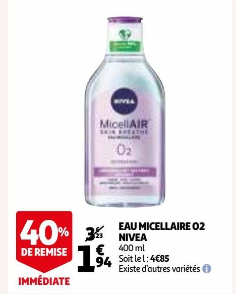 EAU MICELLAIRE O2 NIVEA