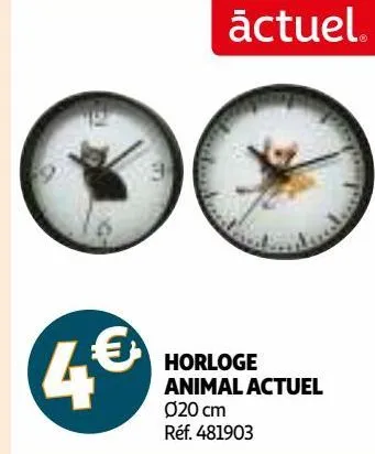 horloge animal actuel