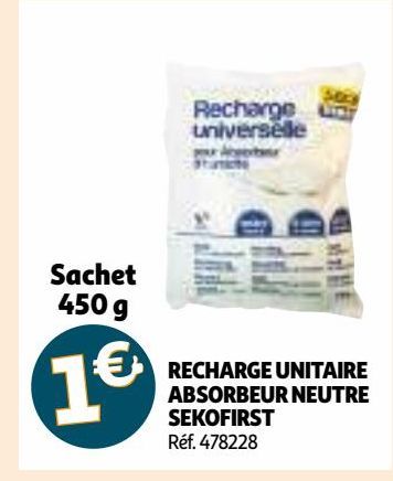 RECHARGE UNITAIRE ABSORBEUR NEUTRE SEKOFIRST