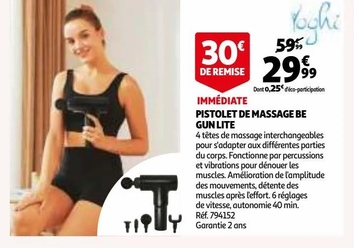 pistolet de massage be gun lite