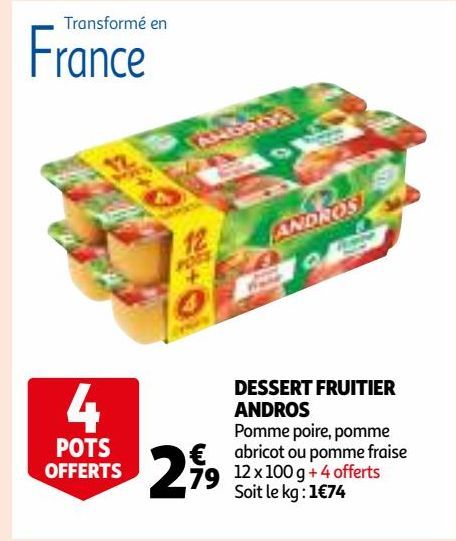 DESSERT FRUITIER ANDROS