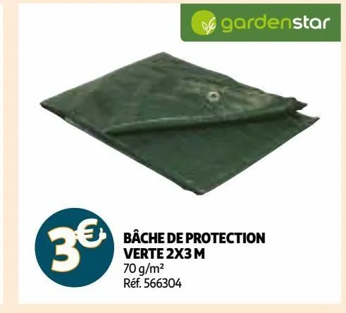 bâche de protection verte 2x3 m