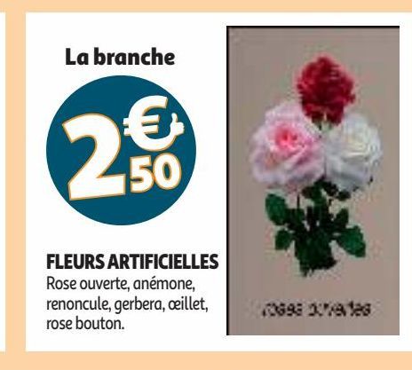 FLEURS ARTIFICIELLES