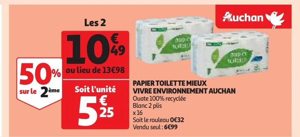 papier toilette mieux vivre environnement auchan