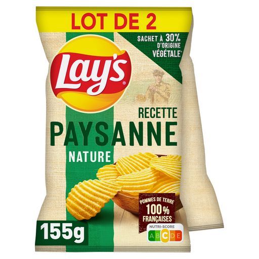CHIPS RECETTE PAYSANNE NATURE LAY'S