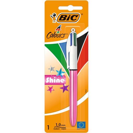 STYLO 4 COULEURS SHINE BIC