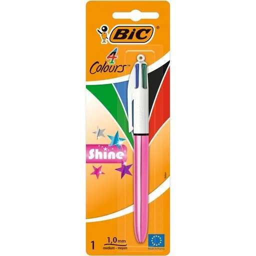stylo 4 couleurs shine bic