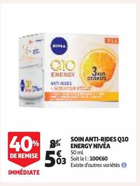 SOIN ANTI-RIDES Q10 ENERGY NIVÉA