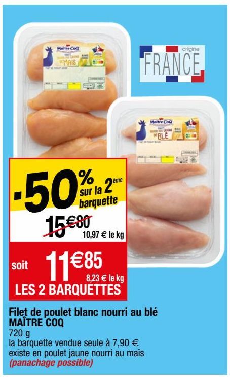 filets de poulet Maître Coq