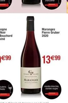 perch  maranges  maranges pierre gruber  2020  13 €99  viandes blanches  viandes rouges 