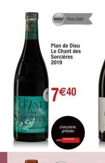 CANT  Des  SORCIEPES  Paris 2020  Plan de Dieu  Le Chant des  Sorcières 2019  7€40  charcuterie grillades 