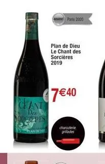 cant  des  sorciepes  paris 2020  plan de dieu  le chant des  sorcières 2019  7€40  charcuterie grillades 