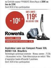 aspirateur sans sac Rowenta