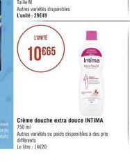 L'UNITÉ  10 €65  Intima 