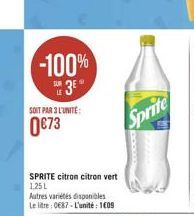 -100% 3°  SOIT PAR 3L'UNITE:  0€73  Sprite 