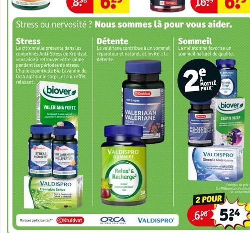 Stress  La citronnelle présente dans les comprimés Anti-Stress de Kruidvat vous aide à retrouver votre calme pendant les périodes de stress. L'huile essentielle Bio Lavandin de Orca agit sur le corps,