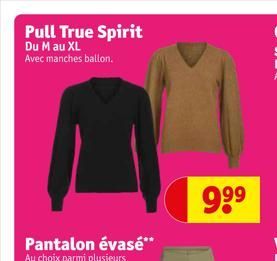 Pull True Spirit  Du M au XL Avec manches ballon.  99⁹  