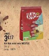 L'UNITE  3617  Kit Kat mini mix NESTLE 241 Lekg: 19679  1000  1025  MIX 