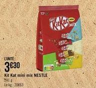 L'UNITE:  3030  Kit Kat mini mix NESTLE  241 Lekg 20663  0110  508  300  2016  MIX 