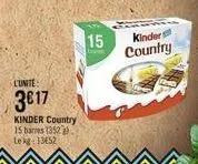 l'unite  3017  kinder country 15 bares (352) lekg 13052  15  kinder country 