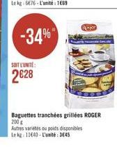 baguettes Roger