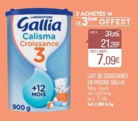 lait de croissance Gallia
