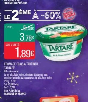 fromage frais Tartare