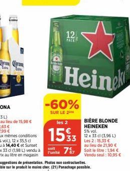 bière blonde Heineken