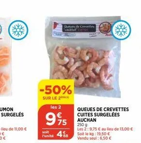 queues de crevettes 