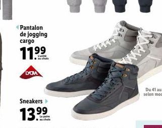 Pantalon de jogging cargo  11.⁹⁹  au chola  LYCRA  Sneakers  13.99  chatx 