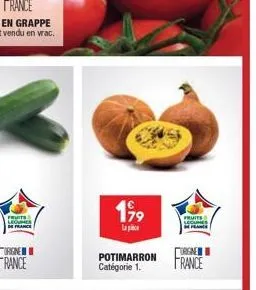 fruits legumes de france  199  la  potimarron catégorie 1.  fruits legumes pen  orgne  france 