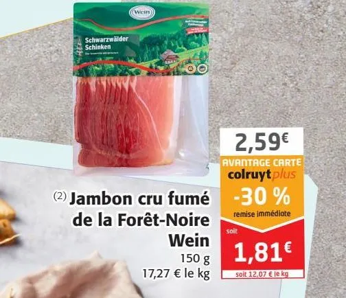 jambon cru fume de la foret-noire wein