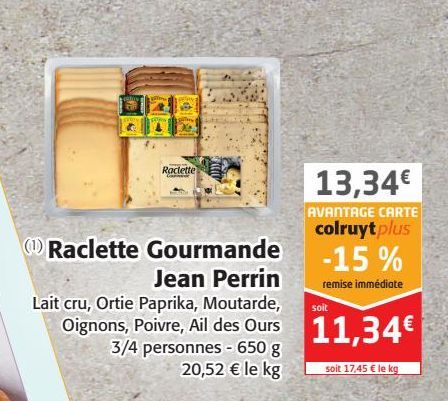 Raclette Gourmande Jean Perri 