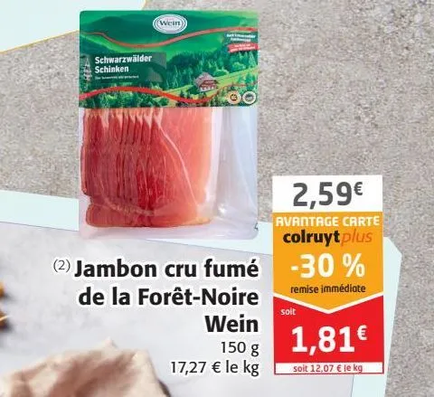 jambon cru fumé de la foret noire wein