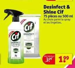 cif  disinfect &shine  cif  disinfect go  prix conserle  3.⁹9 19⁹ 