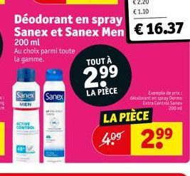 déodorant en spray Sanex