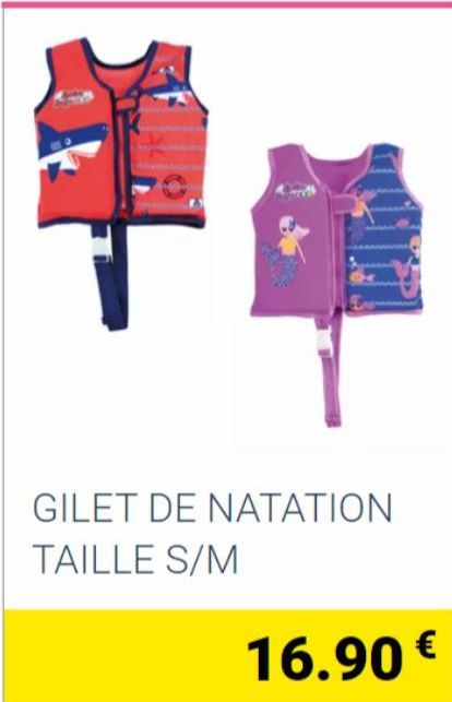 ㅏ  GILET DE NATATION  TAILLE S/M  16.90 € 