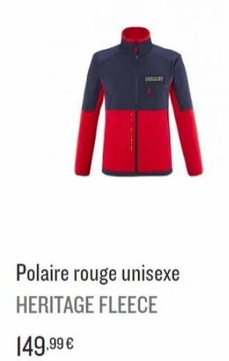 polaire rouge unisexe heritage fleece  149,99 € 
