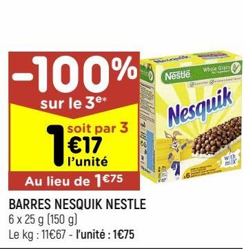 barres nesquik Nestlé