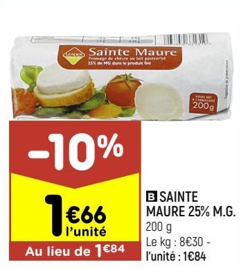 Sainte Maure 25% M.G.