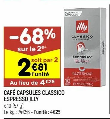 café capsules classico espresso illy